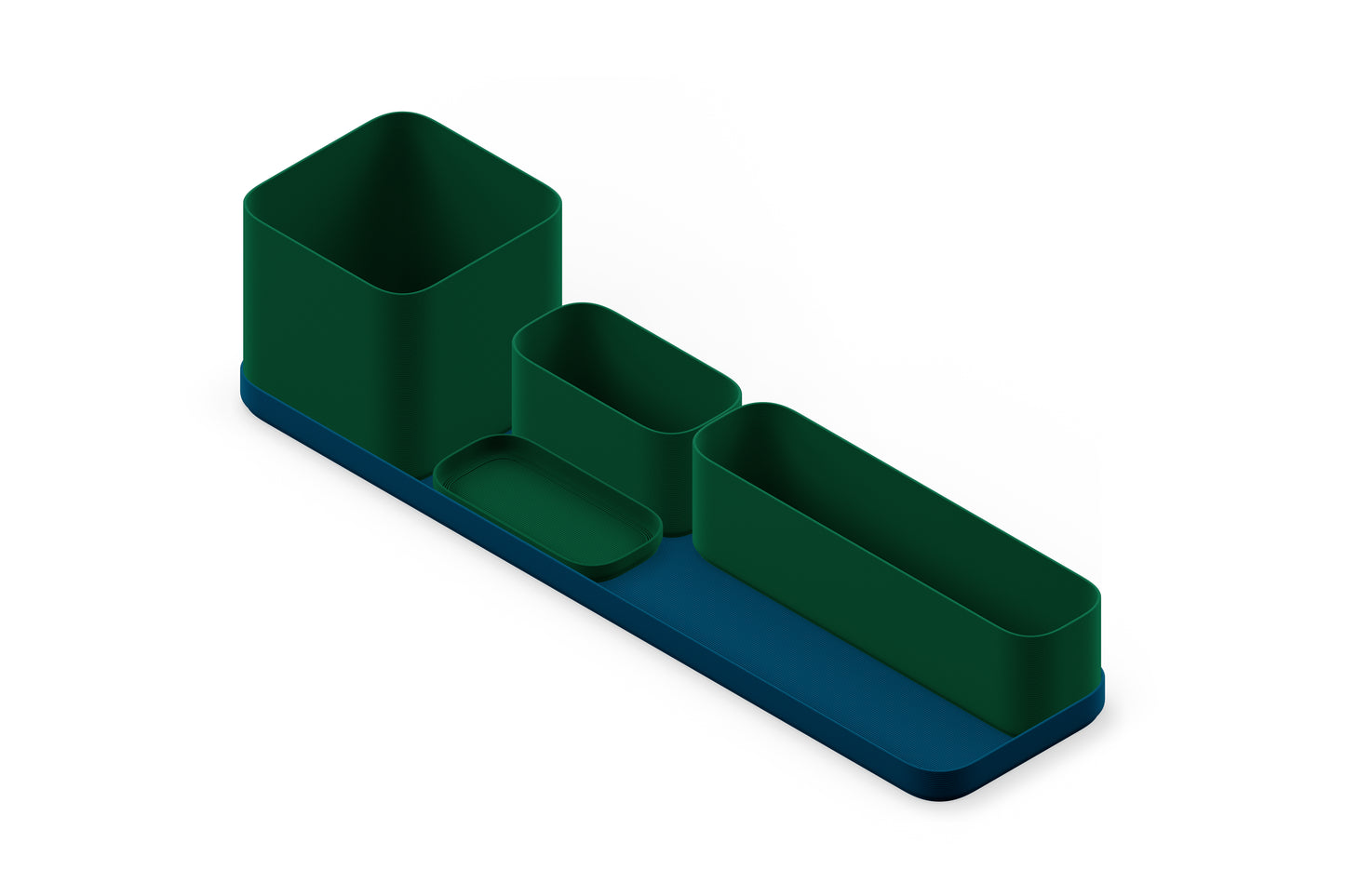 Custom Home Office Organiser - Tidy Set for Stationary, Notes, Plants, Cables - 3D Printed, Sustainable