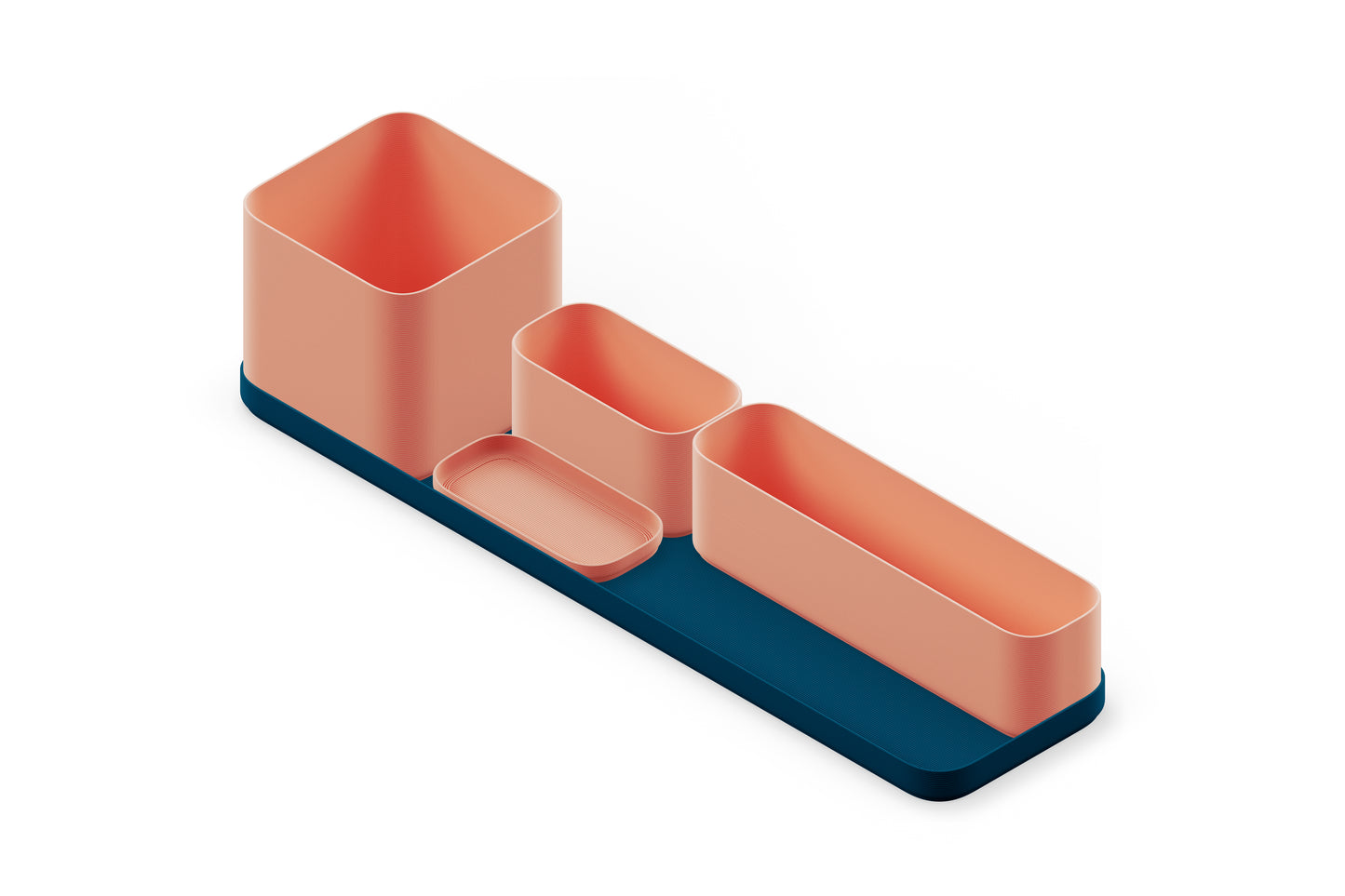 Custom Home Office Organiser - Tidy Set for Stationary, Notes, Plants, Cables - 3D Printed, Sustainable