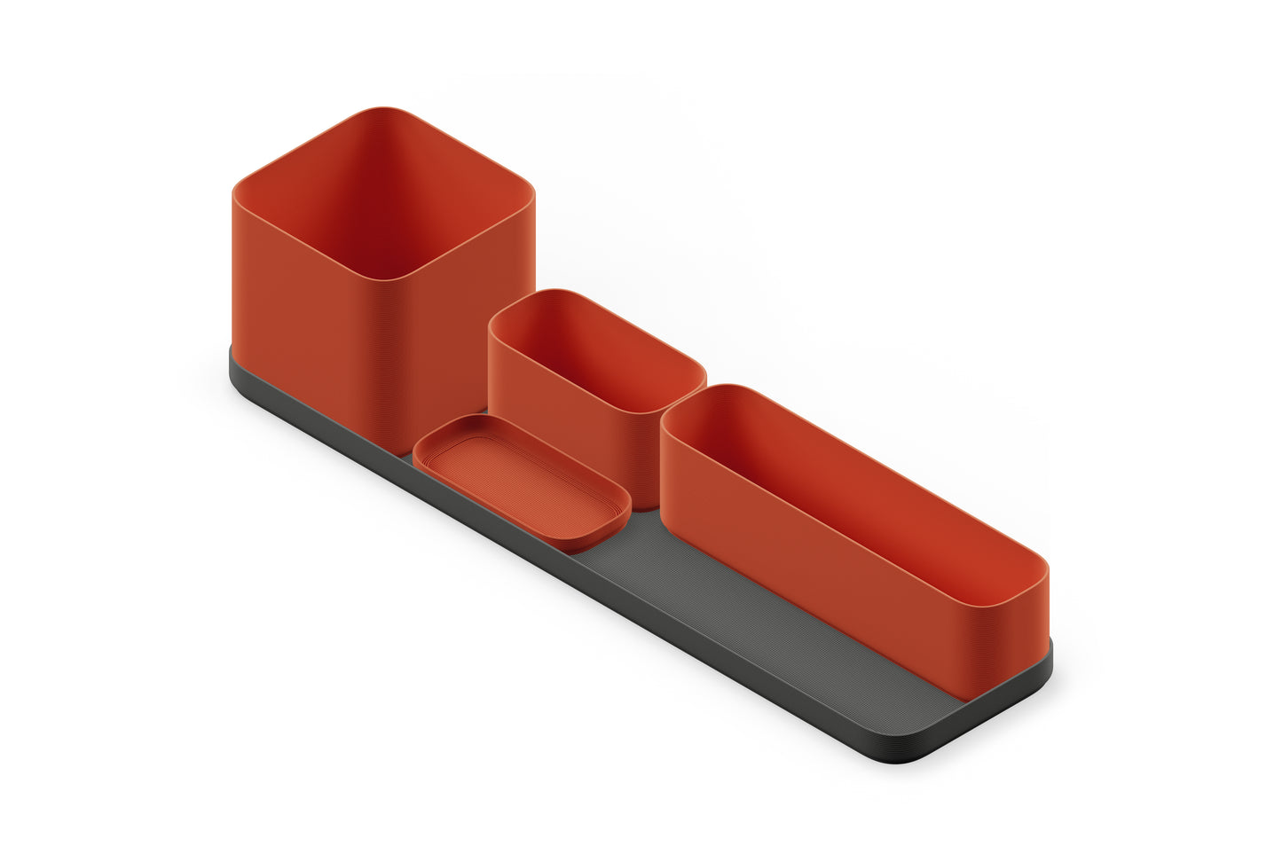 Custom Home Office Organiser - Tidy Set for Stationary, Notes, Plants, Cables - 3D Printed, Sustainable